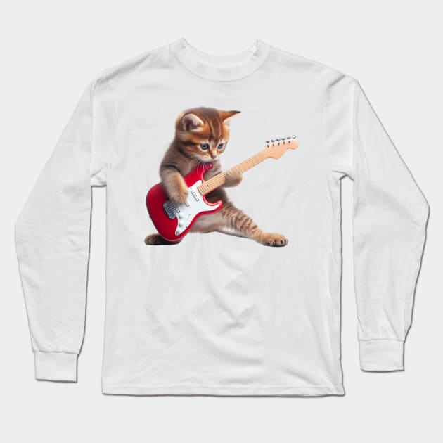 Rock Kitty Long Sleeve T-Shirt by valsevent